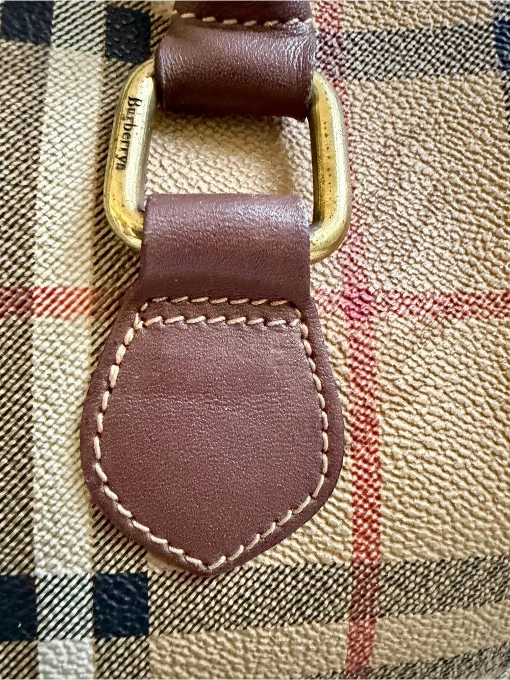Authentic Vintage 80s / 90s Burberrys London Nova Check Boston Satchel Bag